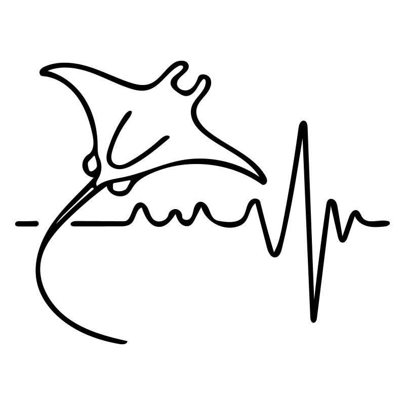 Eleganter Manta – Minimalistisches Ozean-Design