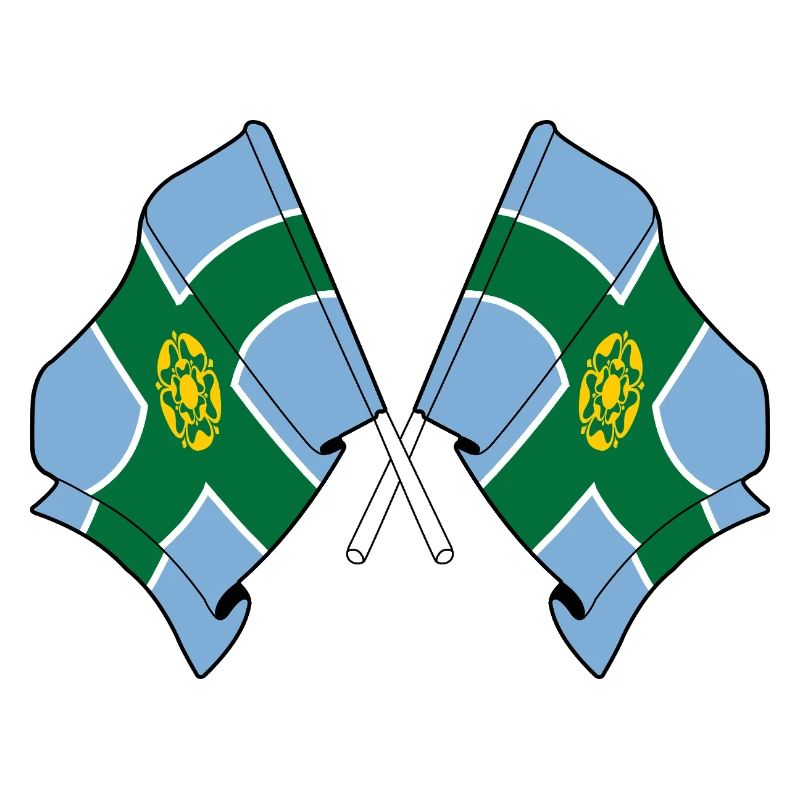 Drapeaux du Derbyshire croisés