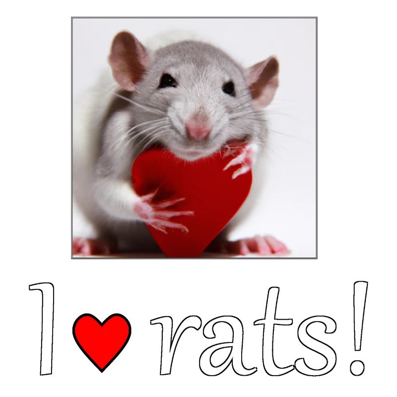 Ratte mit Herz