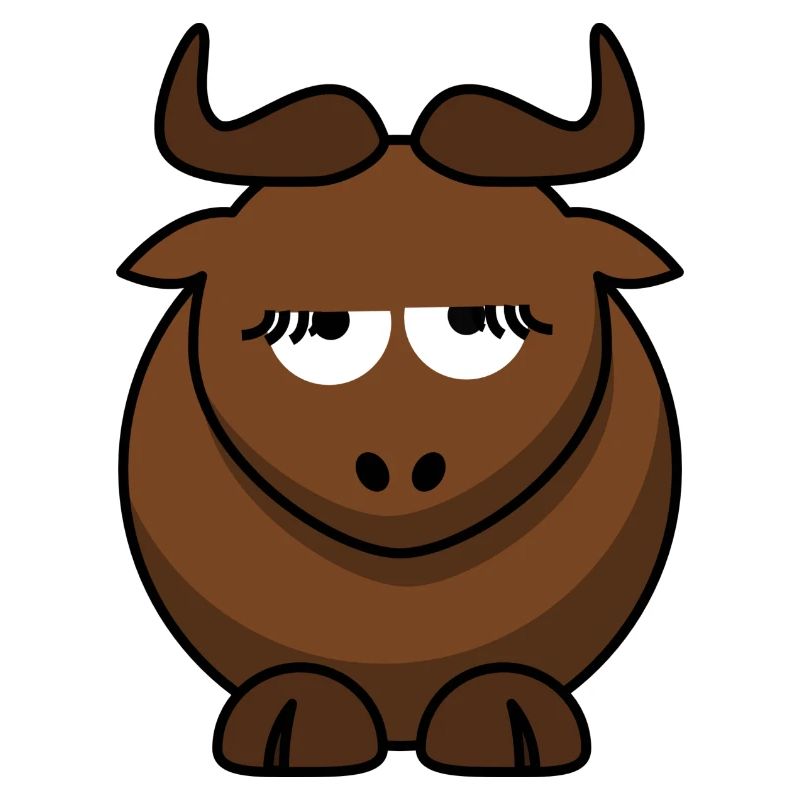Dessin animé du taureau endormi