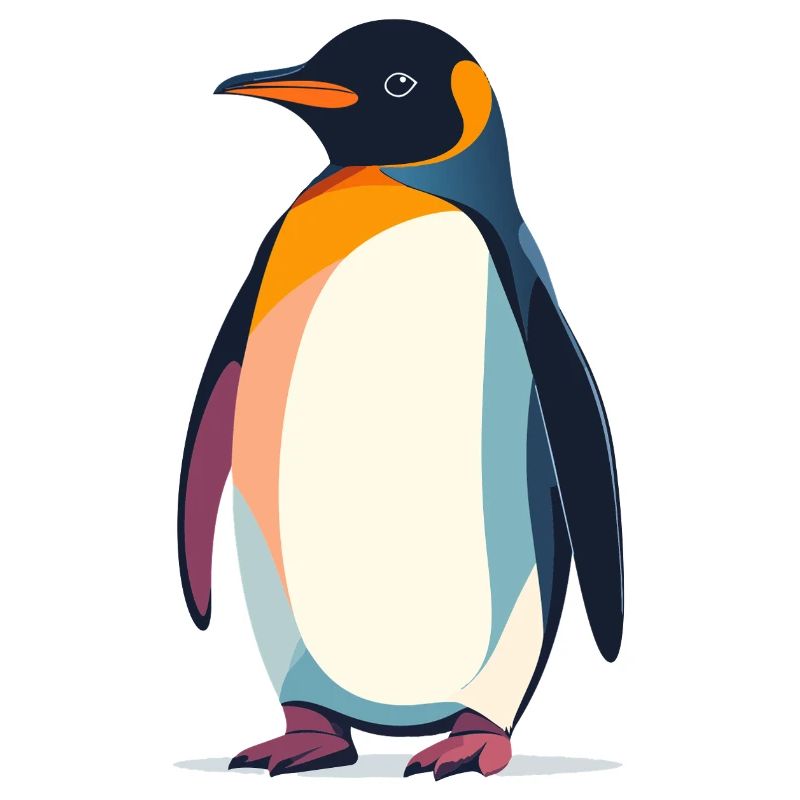 abstrakter Pinguin steht auf Eis Vektor Grafik