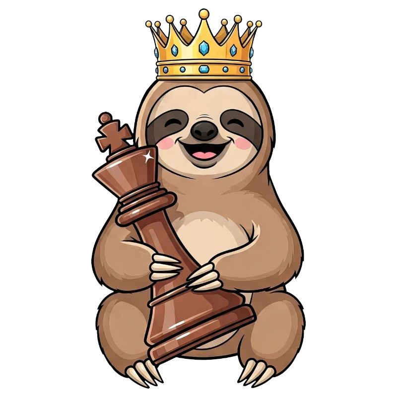 Funny Sloth Chess King Chess Shenanigans