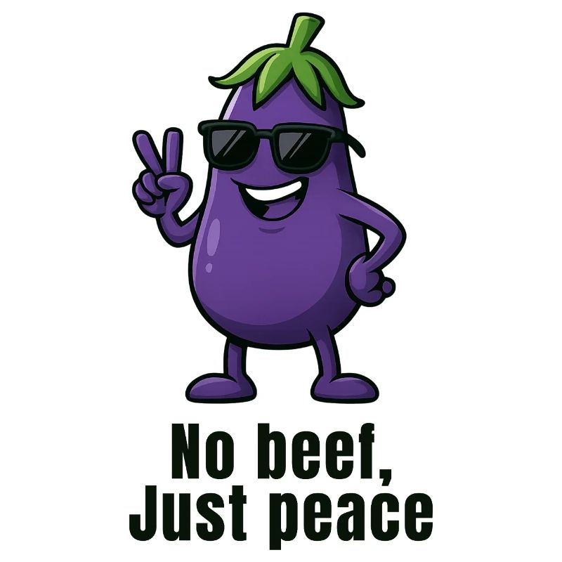 No Meat, Peaceful Eggplant - No beef