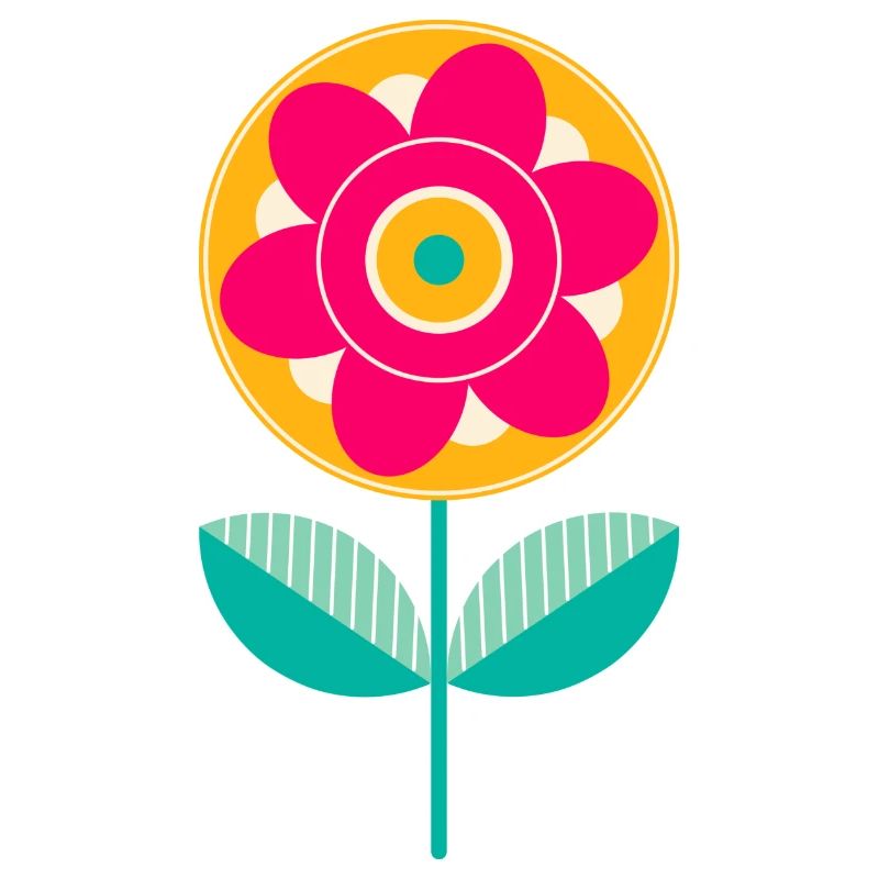 Fleur colorée mignonne