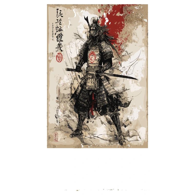Samurai warriors in traditional armor
