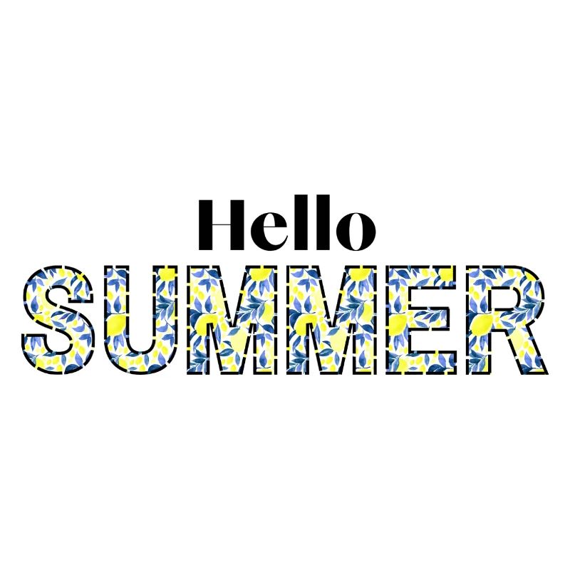 Sommerblüten Schriftzug hello summer