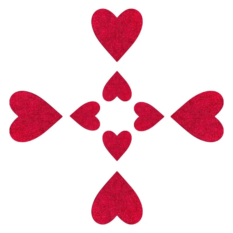 Glittering Cross Hearts