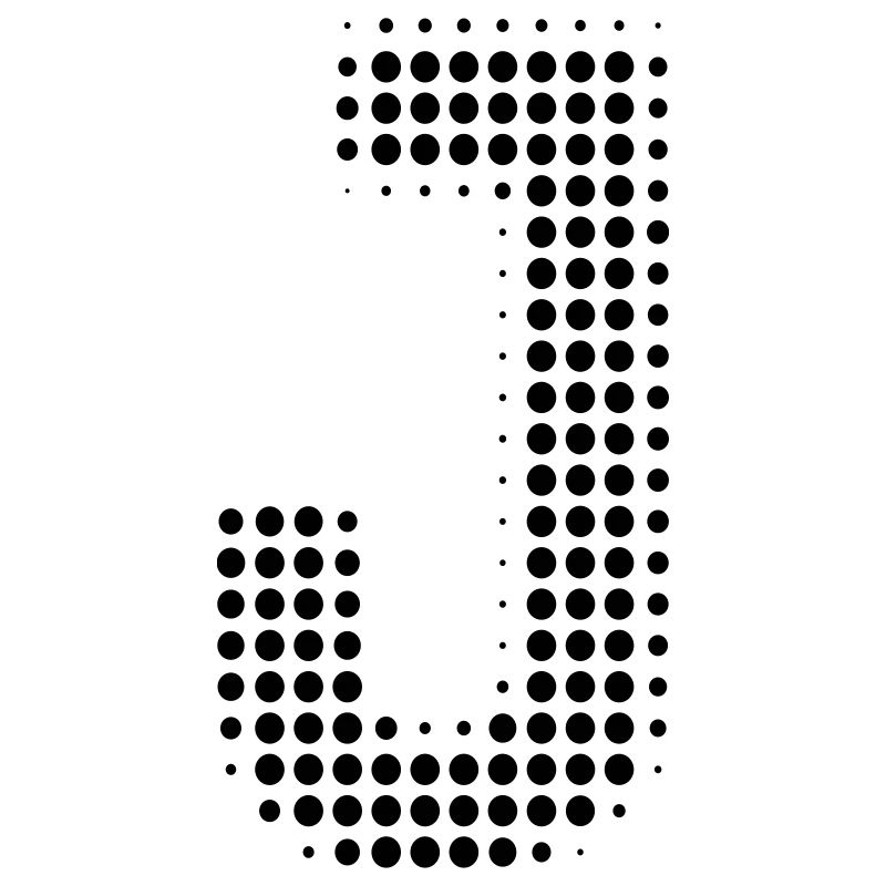 J letter dots grid