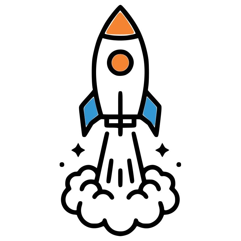 Comic spatial Rocket Launch