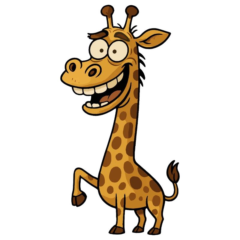 Conception de bande dessinée drôle de girafe