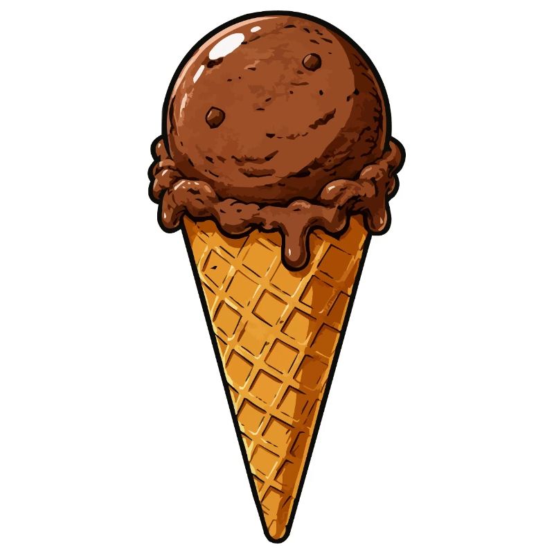 Schokoladen Eis Kugel
