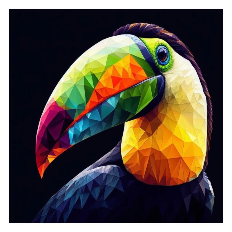 Tukan farbenfroh Polygon Kunst