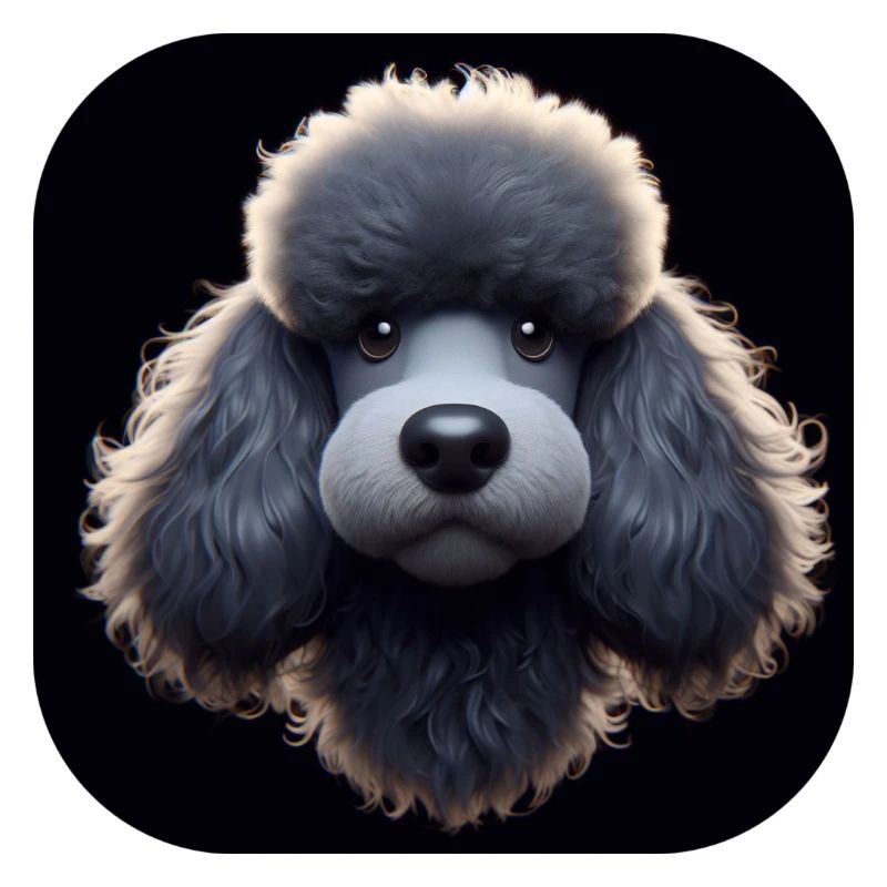 Poodle in animation style