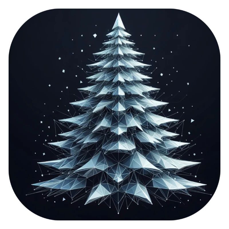 Arbre de Noël Sapin Polygones Vert
