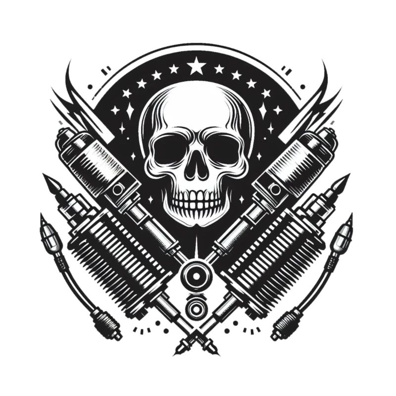 Biker Skull Design 1