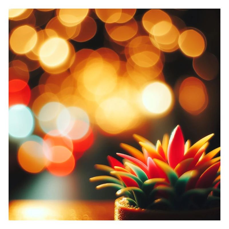 Colorful Succulent Duck with Lights