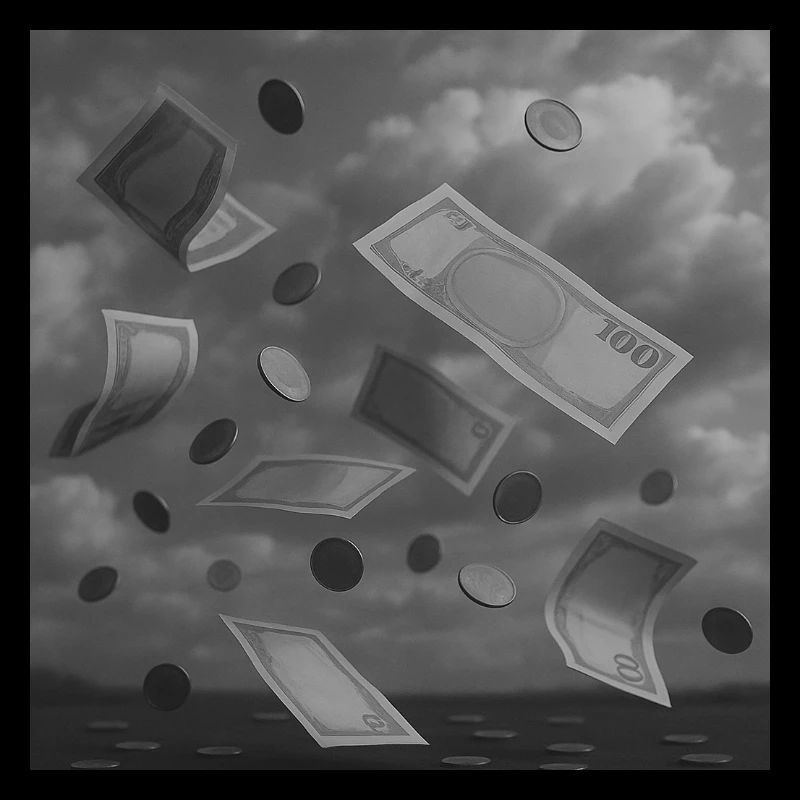 Falling Money Banknotes and Coins Design