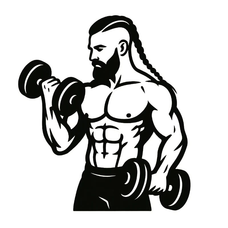 Muscle strength during dumbbell training #nordicwarrior
