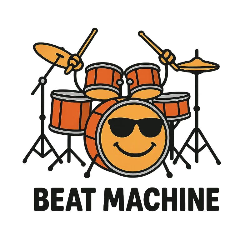 Funny drums with Smile Face