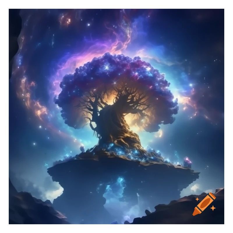 Surreal Luminous Cosmic Tree