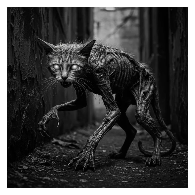 Créature sombre à tête de chat