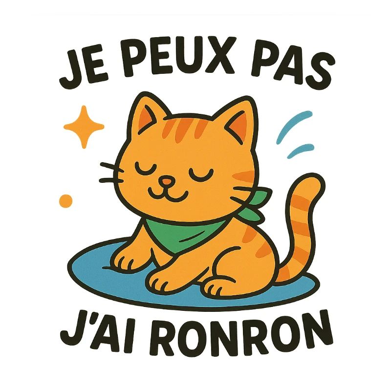Chat zen en pause ronron