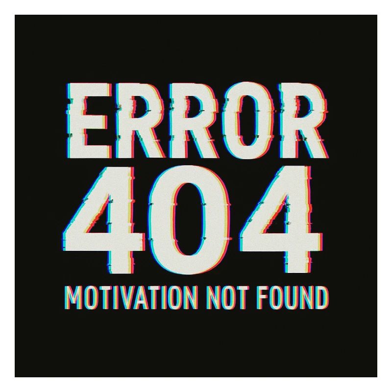 Motivation 404 Glitch Rétro