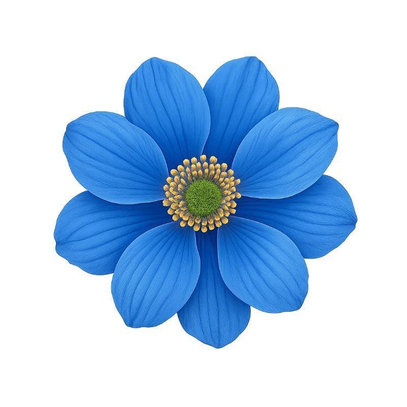 Cobalt Blue Flower Star Pattern