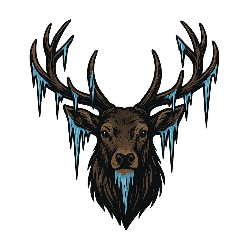 Icicle Deer Head
