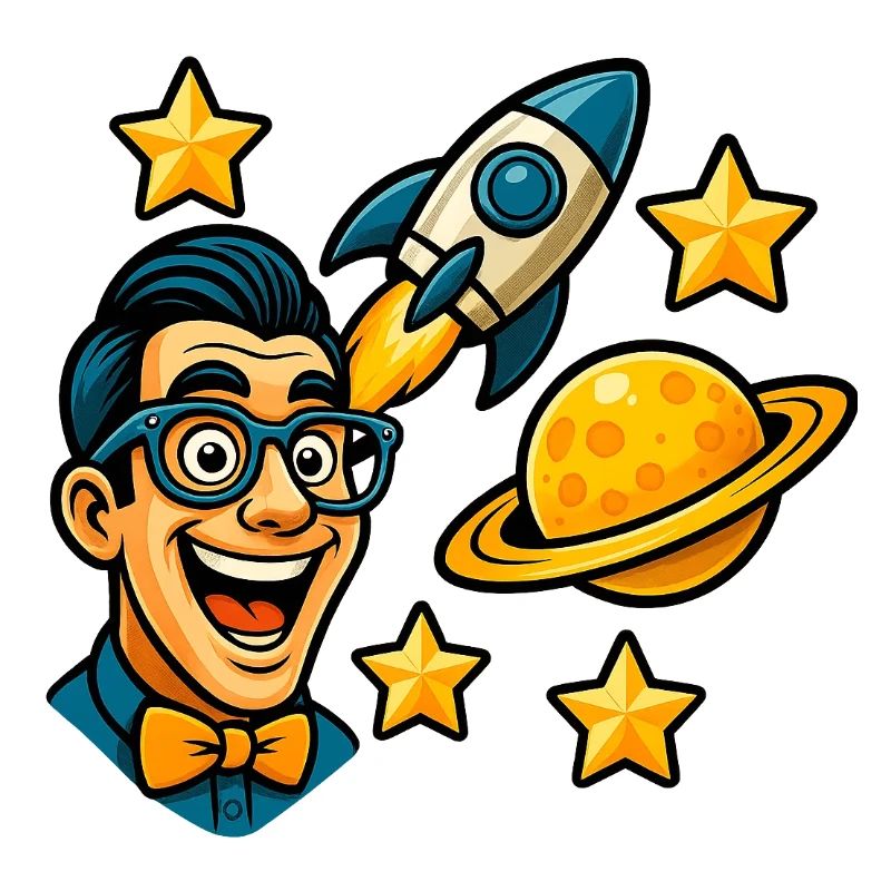 Passionné d’espace avec des lunettes