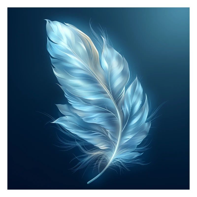 Ätherische Feder leuchtend – Symbol des Lichts
