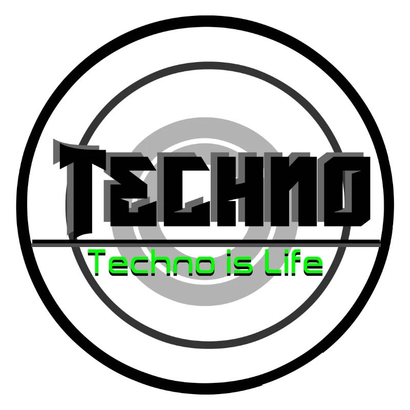 Logo néon Techno is Life