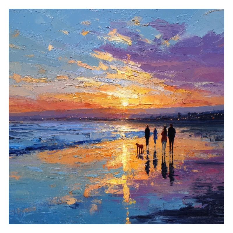 Coucher de soleil sur la mer
