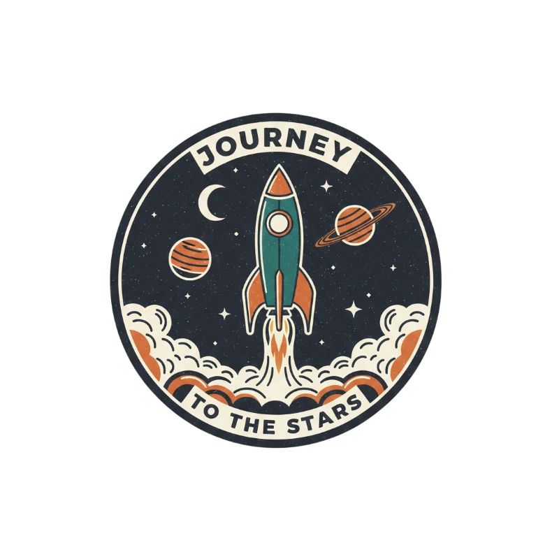 Rocket Journey to the Starry Sky Patch