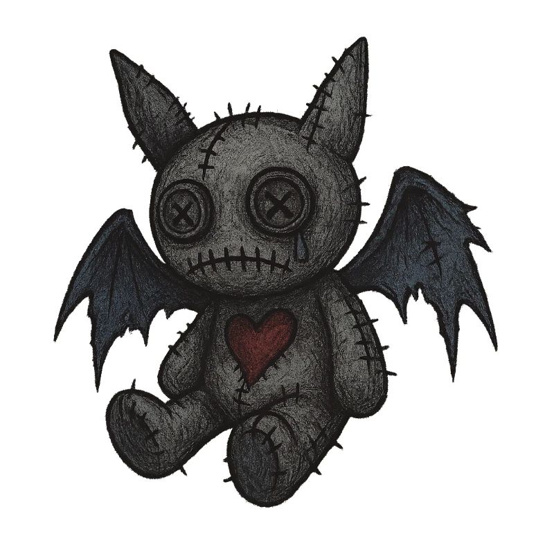 Gestepptes Monster mit Flügeln