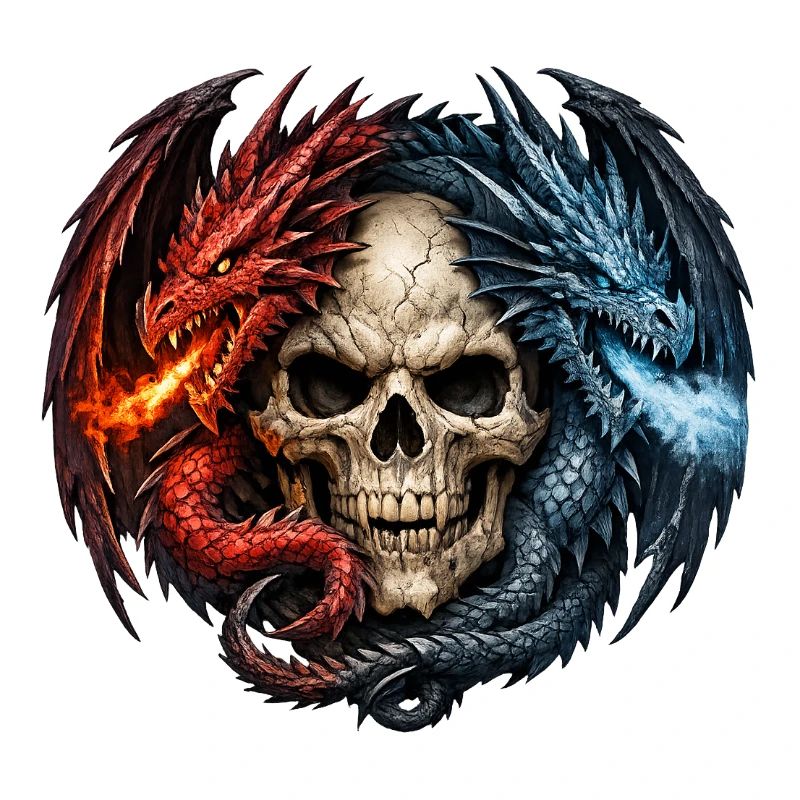 Crâne du Dragon de Feu et de Glace