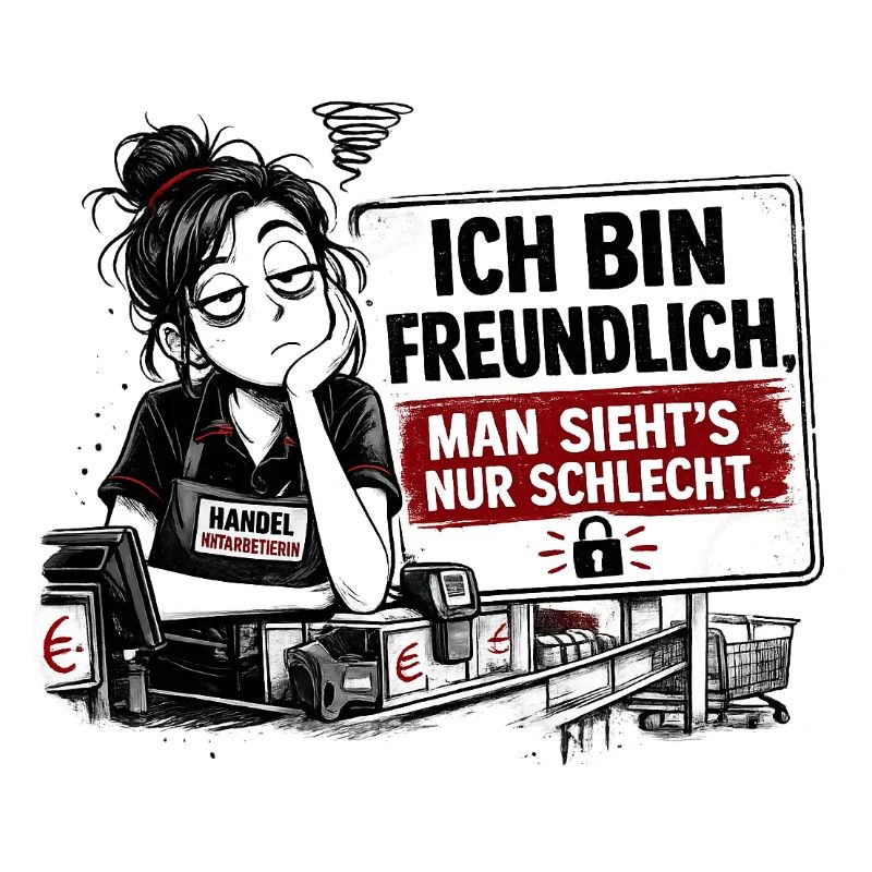 Ich bin freundlich. Man sieht’s nur schlecht.