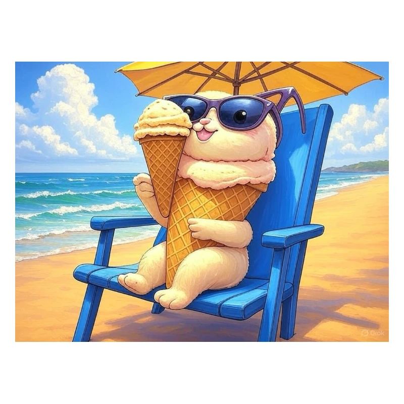 Strand Bunny Eiscreme Sonnenbrille