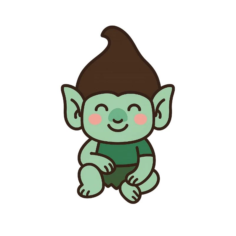 Troll mignon – style kawaii