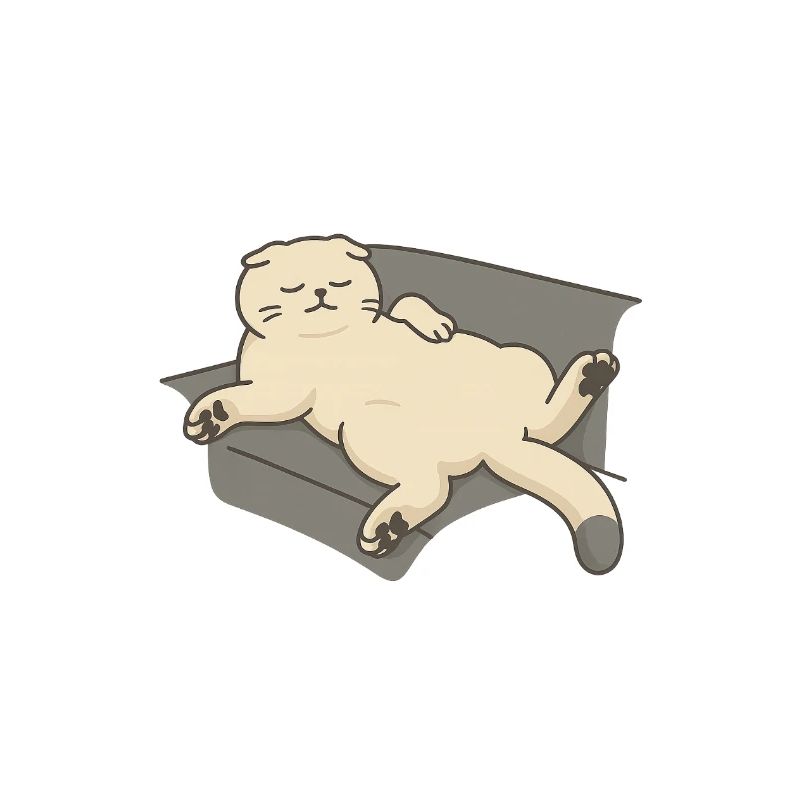 Chat relaxant sur le canapé