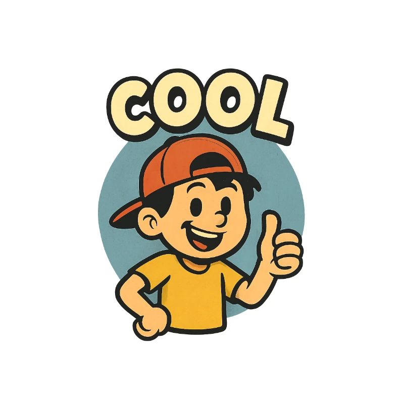 Dessin animé décontracté pour jeunes avec