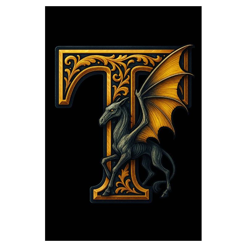 T – Magical ornament with winged creature