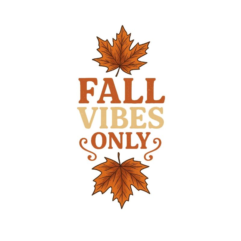 Herbstliche Blätter mit Slogan | Fall Vibes Only
