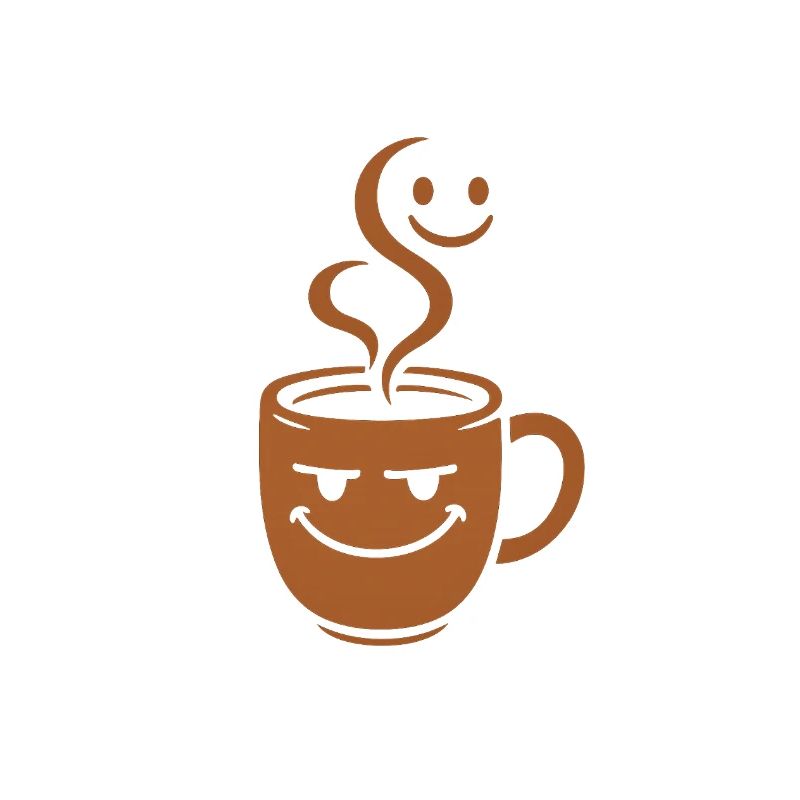 Tasse à café heureuse avec smileys