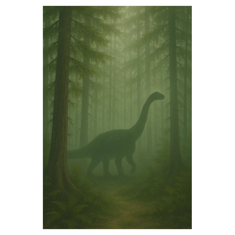 Cloud forest dinosaur in the jungle