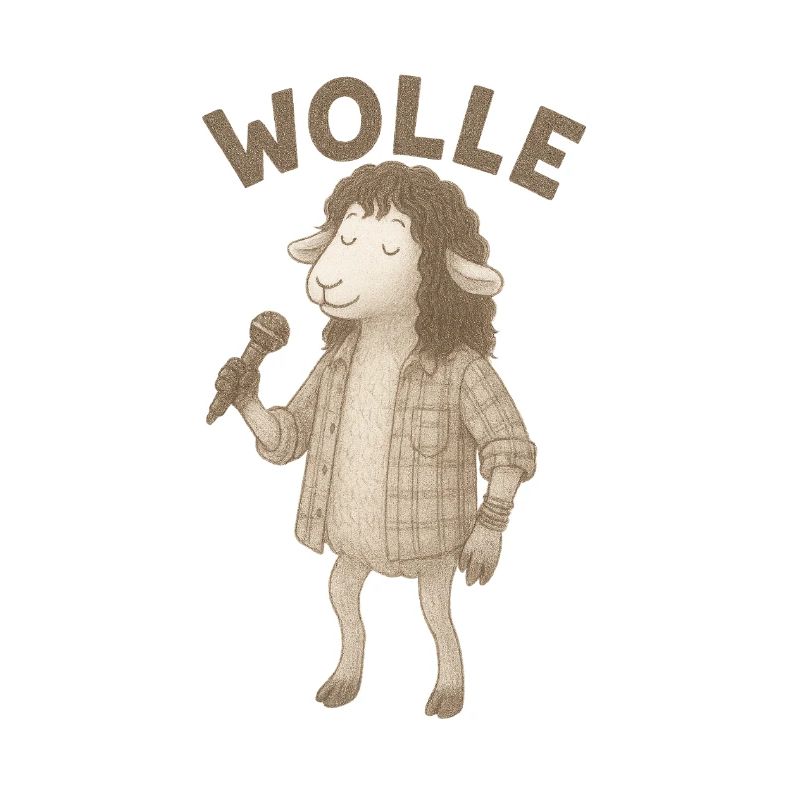 Wolle Schaf mit Mikrofon