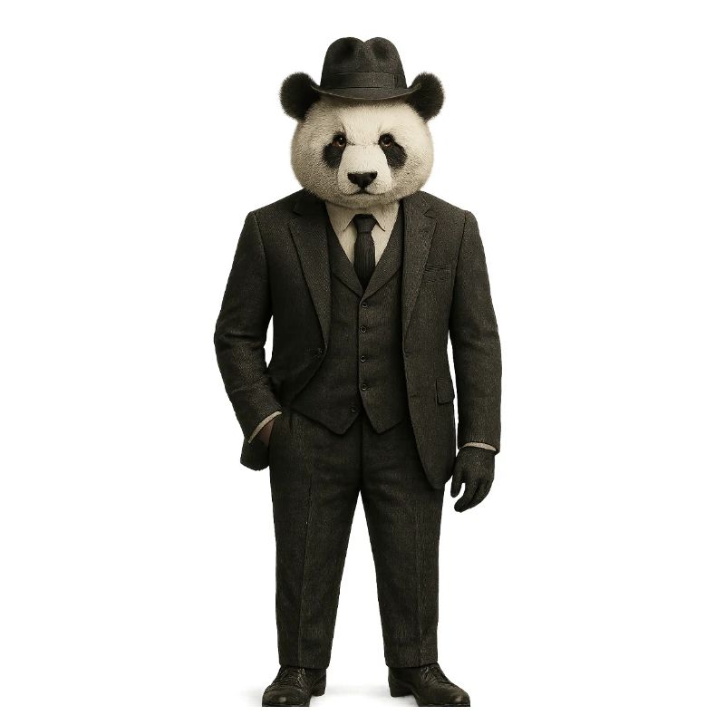 Panda in Elegant Costume