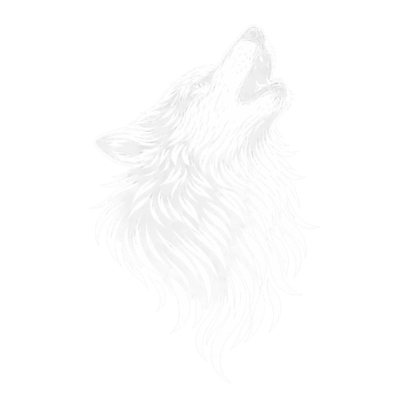 Jaulender Wolf im Vintage Stil