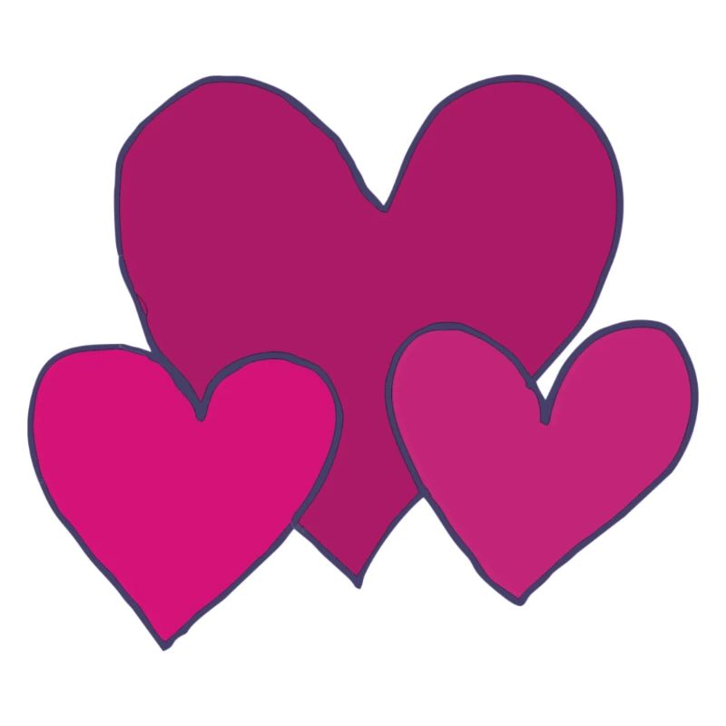 Hearts pink