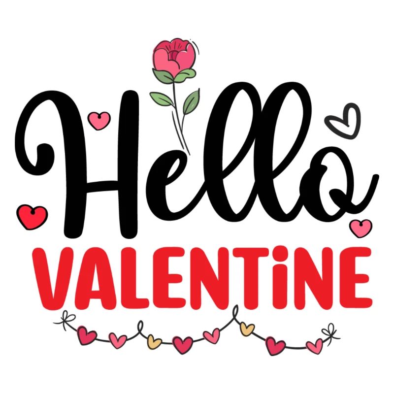 Romantischer Valentinstag Blumenherz Design